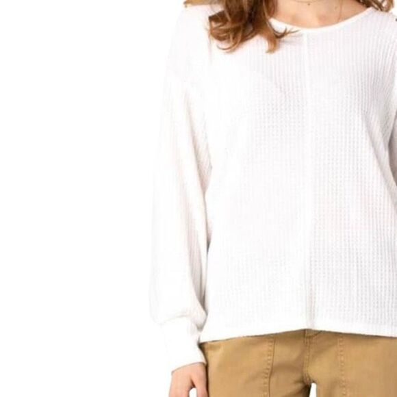 Liverpool Los Angeles Easy Dolman Sleeve Light Sweater Snow Small - Picture 9 of 11